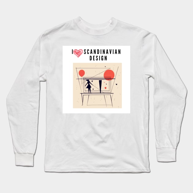 I love Scandinavian design Long Sleeve T-Shirt by AdaMazingDesign